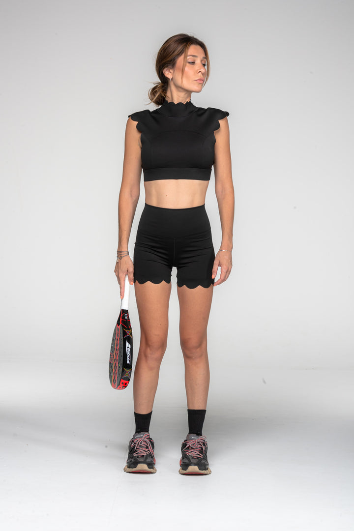 WAVY COL MONTANT OPEN BACK SHOULDERS